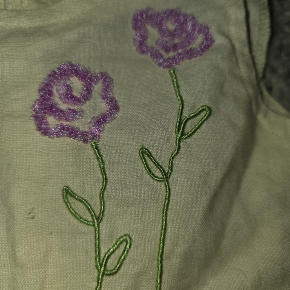 The Children's Place Vintage Yellow Linen Embroidered Pc Outfit Size 12 Months - Picture 4 of 13